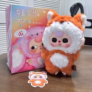 Cute Orange and White Plush Toy